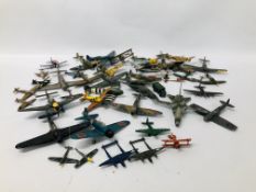 A COLLECTION OF APPROXIMATELY 36 MODEL PLANES TO INCLUDE DIE-CAST BEECHCRAFT S35 BONAZA DINKY,