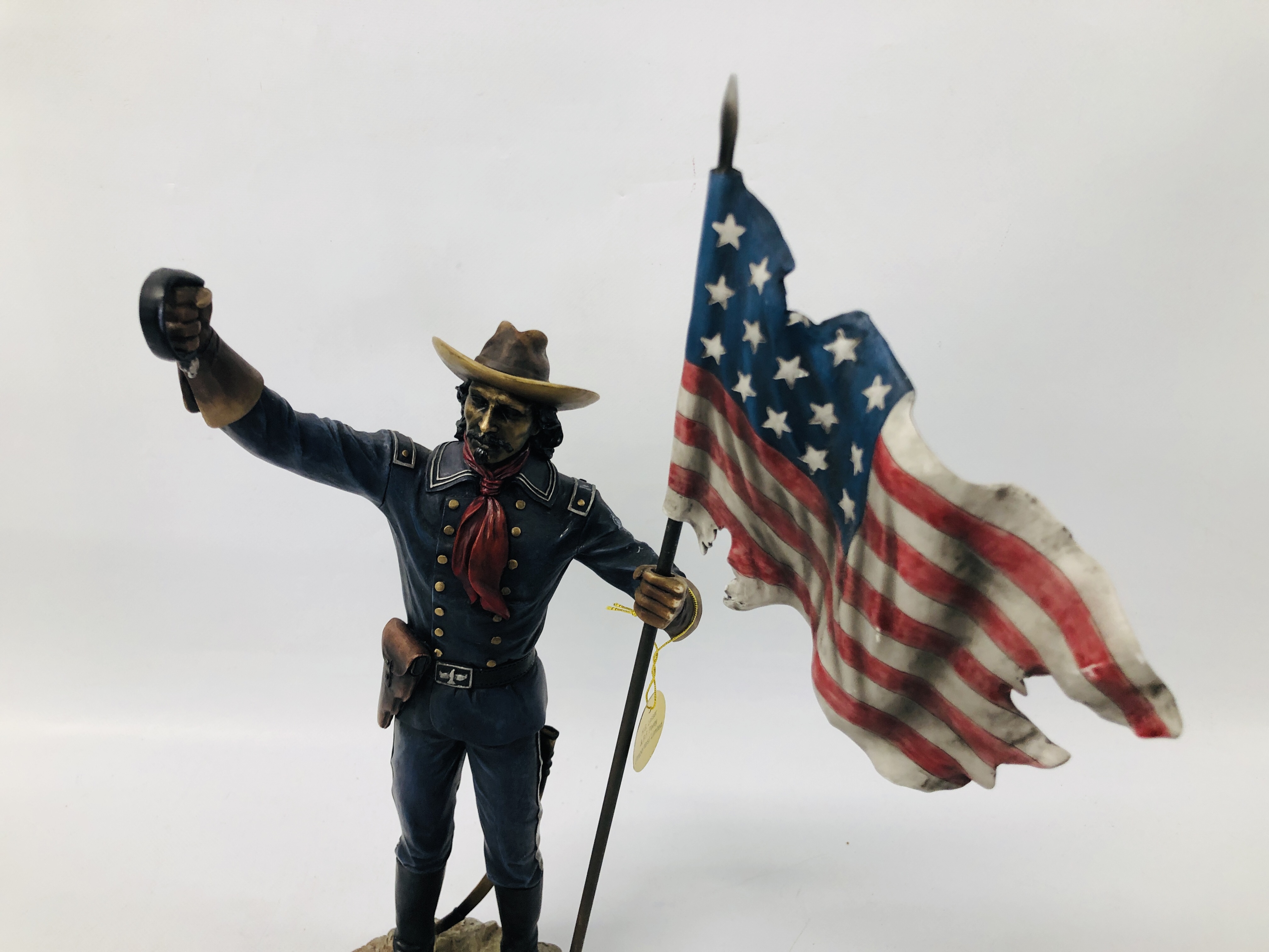 A BOXED THE LEONARDO COLLECTION THE BIG COUNTRY GENERAL CUSTER FIGURE. - Image 2 of 10