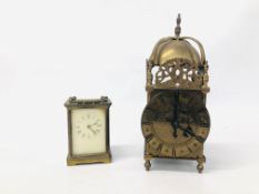 A FRENCH CARRIAGE CLOCK,