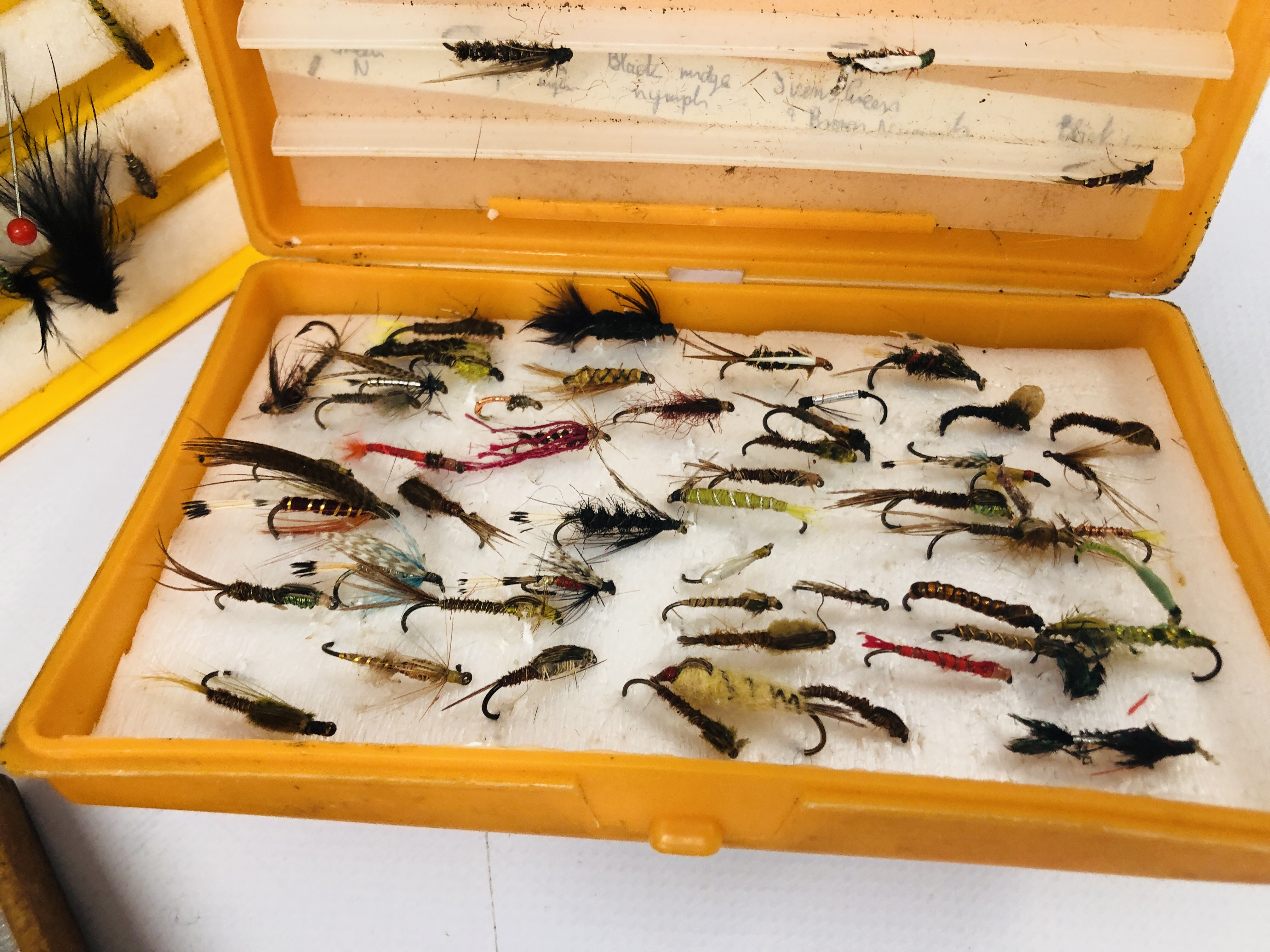 SIX CASES CONTAINING AN ASSORTMENT OF FISHING FLIES. - Image 4 of 9