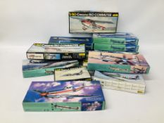 COLLECTION OF APPROXIMATELY 13 BOXED AVIATION RELATED MODEL MAKERS KITS TO INCLUDE 8 X FUJIMI AND 5