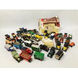 APPROX 50 DIE-CAST MODEL VEHICLES TO INCLUDE MATCHBOX MODELS OF YESTERYEAR AND CORGI ETC.