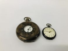 VINTAGE SILVER POCKET WATCH, BIRMINGHAM ASSAY BEARING MAKERS MARK "J.W.