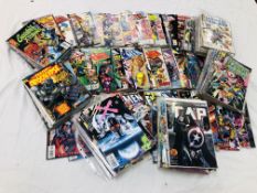 LARGE COLLECTION OF MARVEL COMIC BOOKS INCLUDING CAPTAIN AMERICA, CABLE FANTASTIC FOUR, SPIDERMAN,