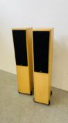 A PAIR OF TDL NUCLEUS KV6 SPEAKERS W 20CM, D 27CM, H 100CM - SOLD AS SEEN.