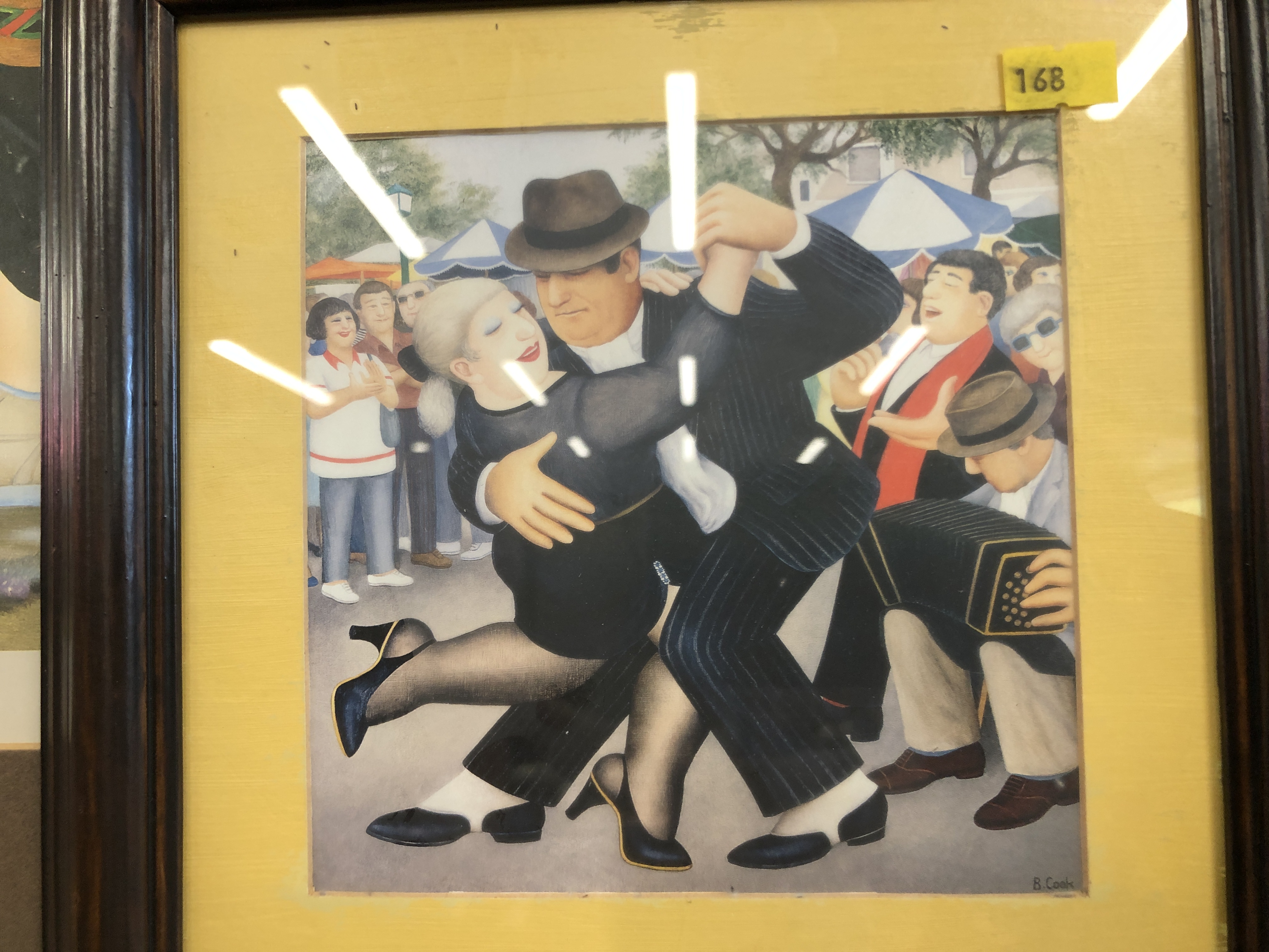 2 X BERYL COOK PRINTS TO INCLUDE A MARKET SCENE SIGNED IN MARGIN 40 X 40CM + A COUPLE DANCING 14. - Image 6 of 6