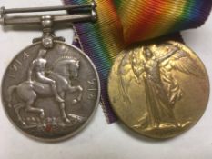 WW1 MEDALS PAIR TO M2-156800 PTE. J.J. COOPER A.S.C.