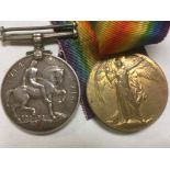 WW1 MEDALS PAIR TO M2-156800 PTE. J.J. COOPER A.S.C.