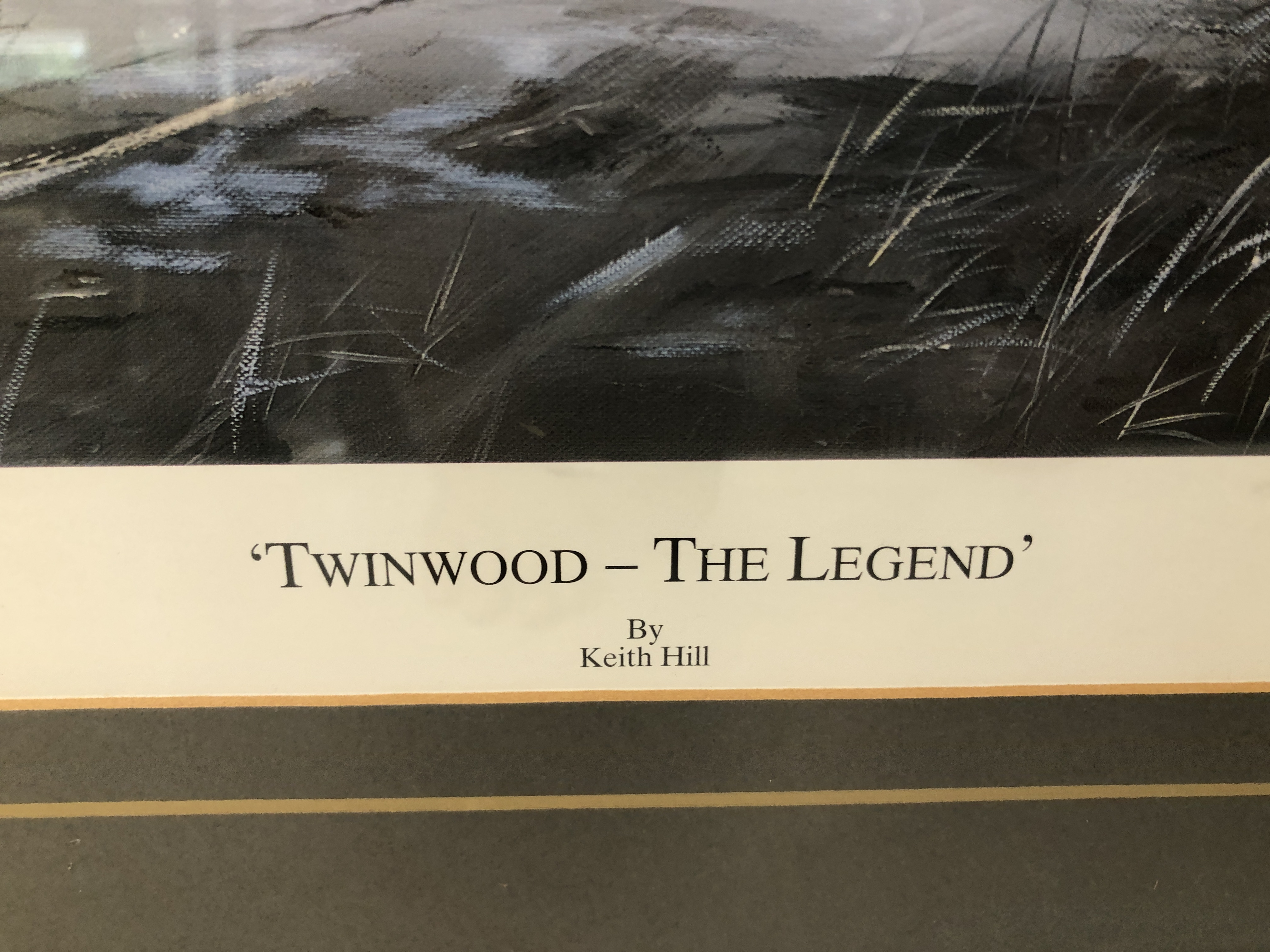 A FRAMED AND MOUNTED KEITH HILL LIMITED EDITION AVIATION PRINT "TWINWOOD - THE LEGEND" 17/500 44 X - Image 4 of 4