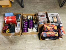 EXTENSIVE COLLECTION IN BOXES OF DOCTOR WHO RELATED GAMES, CONTROLS,