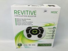 REVITIVE MEDIC CIRCULATION BOOSTER WITH REMOTE - SOLD AS SEEN