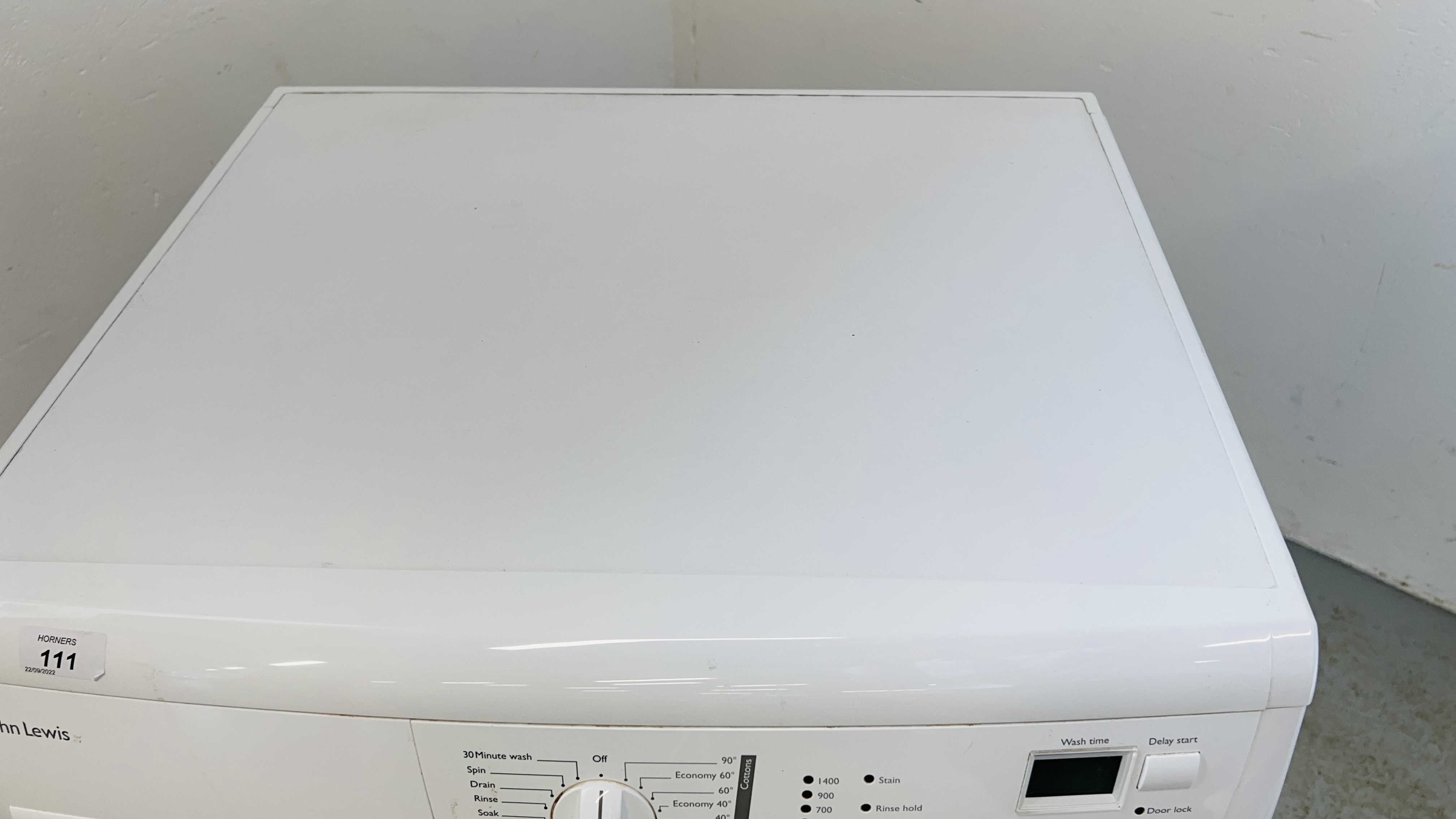 A JOHN LEWIS WASHING MACHINE - SOLD AS SEEN - Image 6 of 7