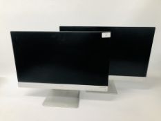 TWO HP PAVILION 22X1 MONITORS - SOLD AS SEEN