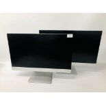TWO HP PAVILION 22X1 MONITORS - SOLD AS SEEN