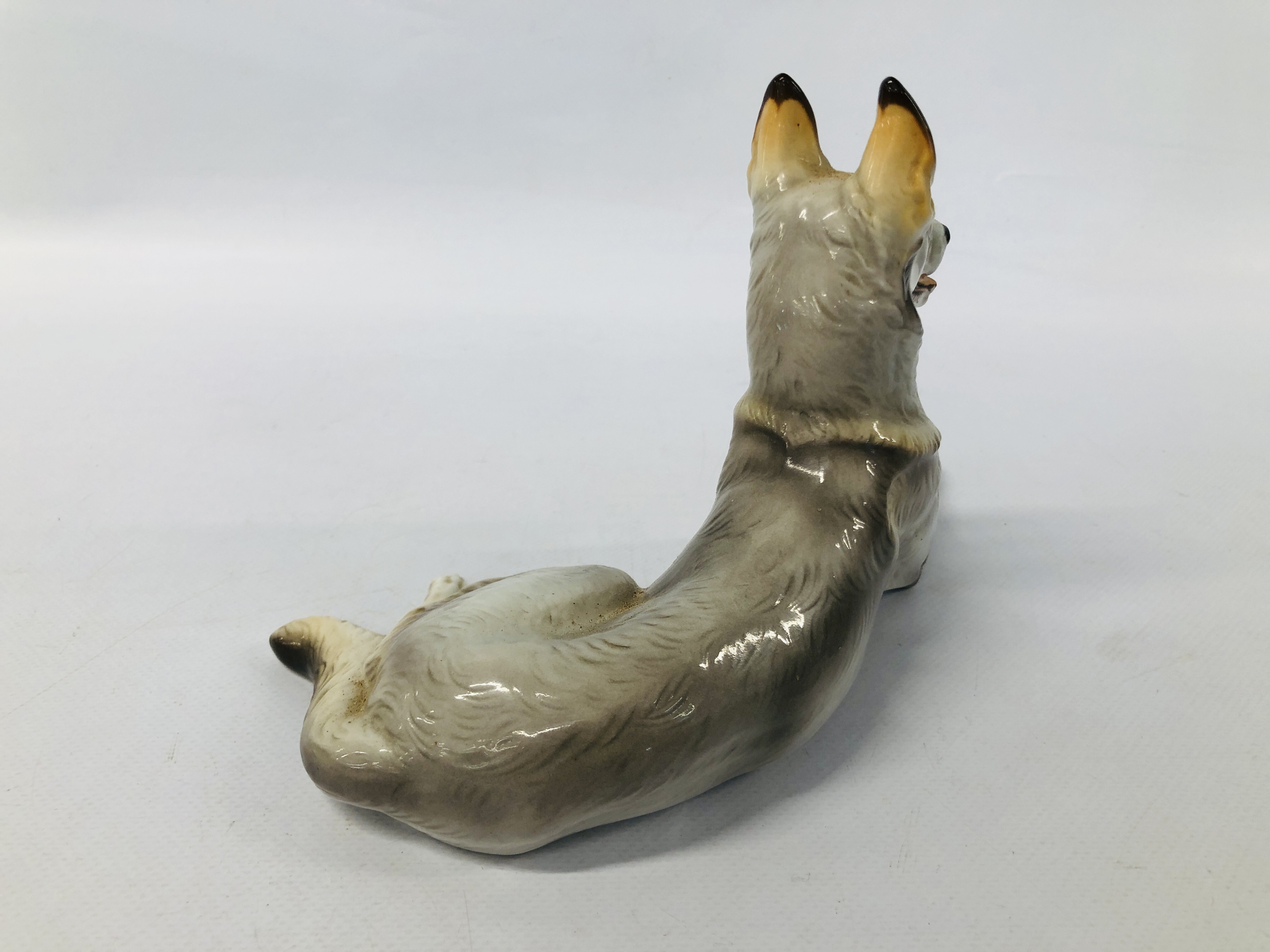 A C20TH NYMPHEMBERG MODEL OF A GERMAN SHEPHERD DOG ALONG WITH A ROYAL DOULTON CORGI DOG AND SEATED - Image 14 of 15