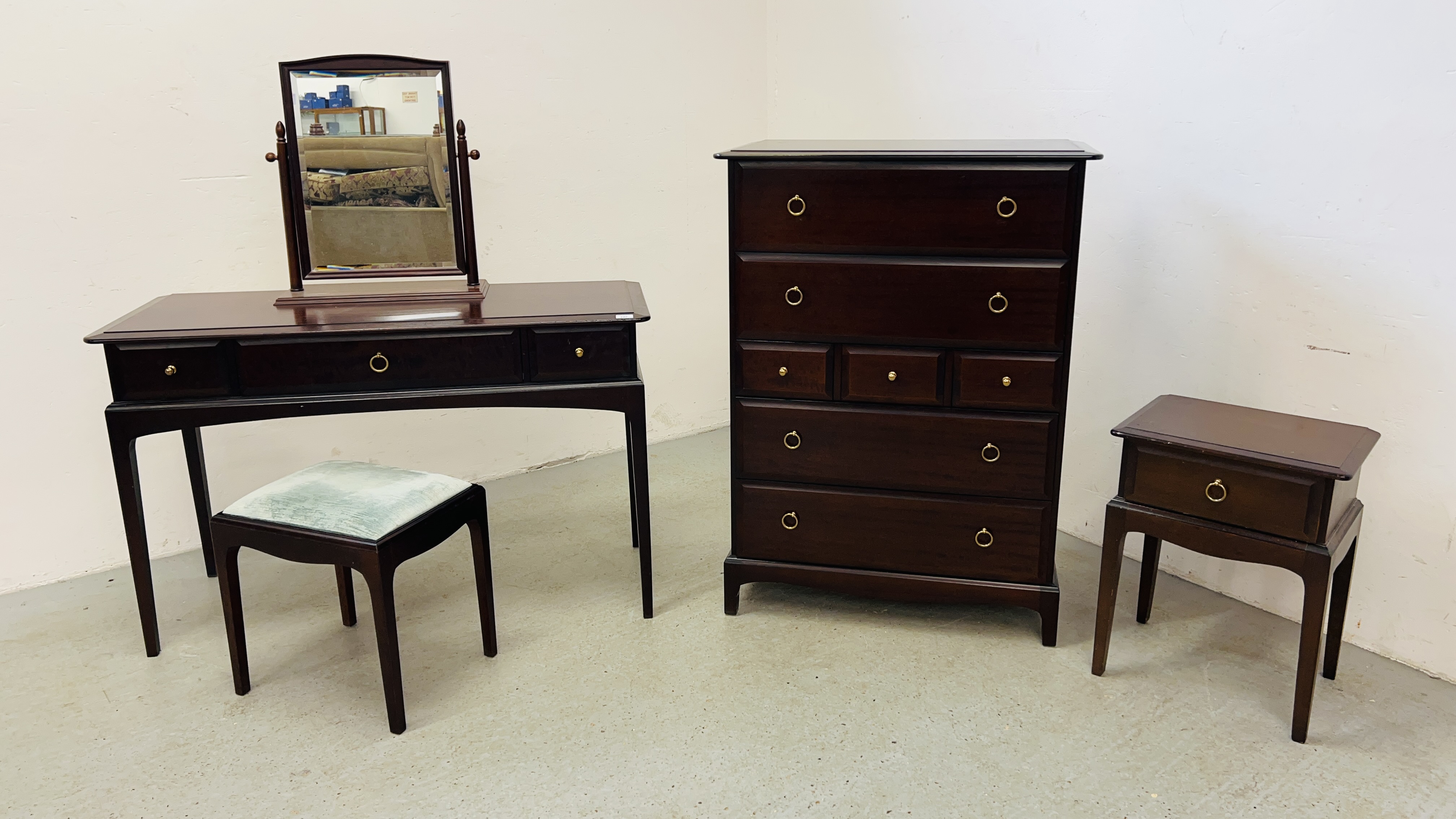 STAG MINSTREL SEVEN DRAWER CHEST WIDTH 82CM. DEPTH 46.5CM. HEIGHT 112CM.