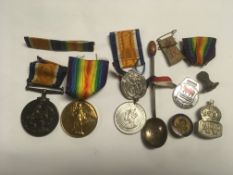 WW1 MEDALS BWM AND VICTORY TO 29755 PTE. A. FENN THE QUEEN'S REGT.