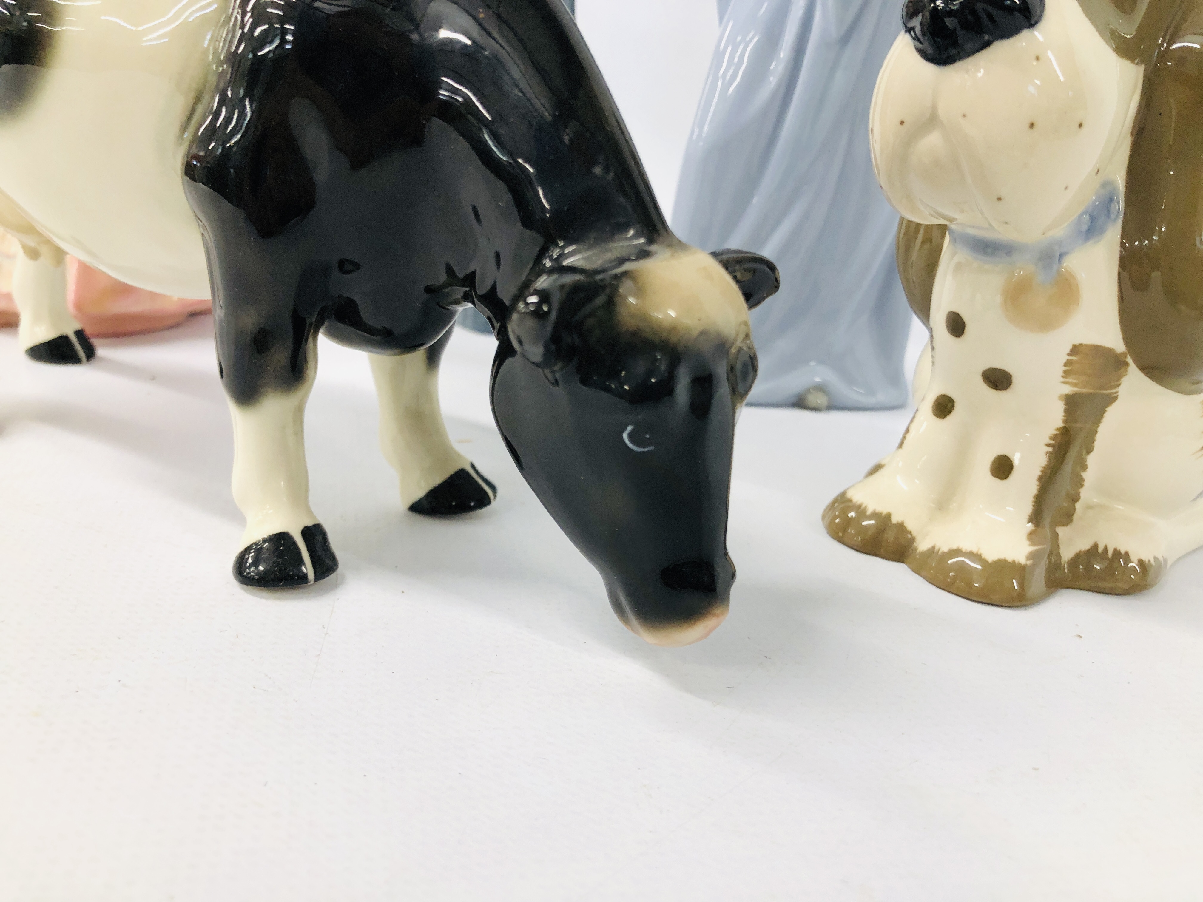 TWO LLADRO FIGURES, COW IN THE BESWICK STYLE, - Image 2 of 13