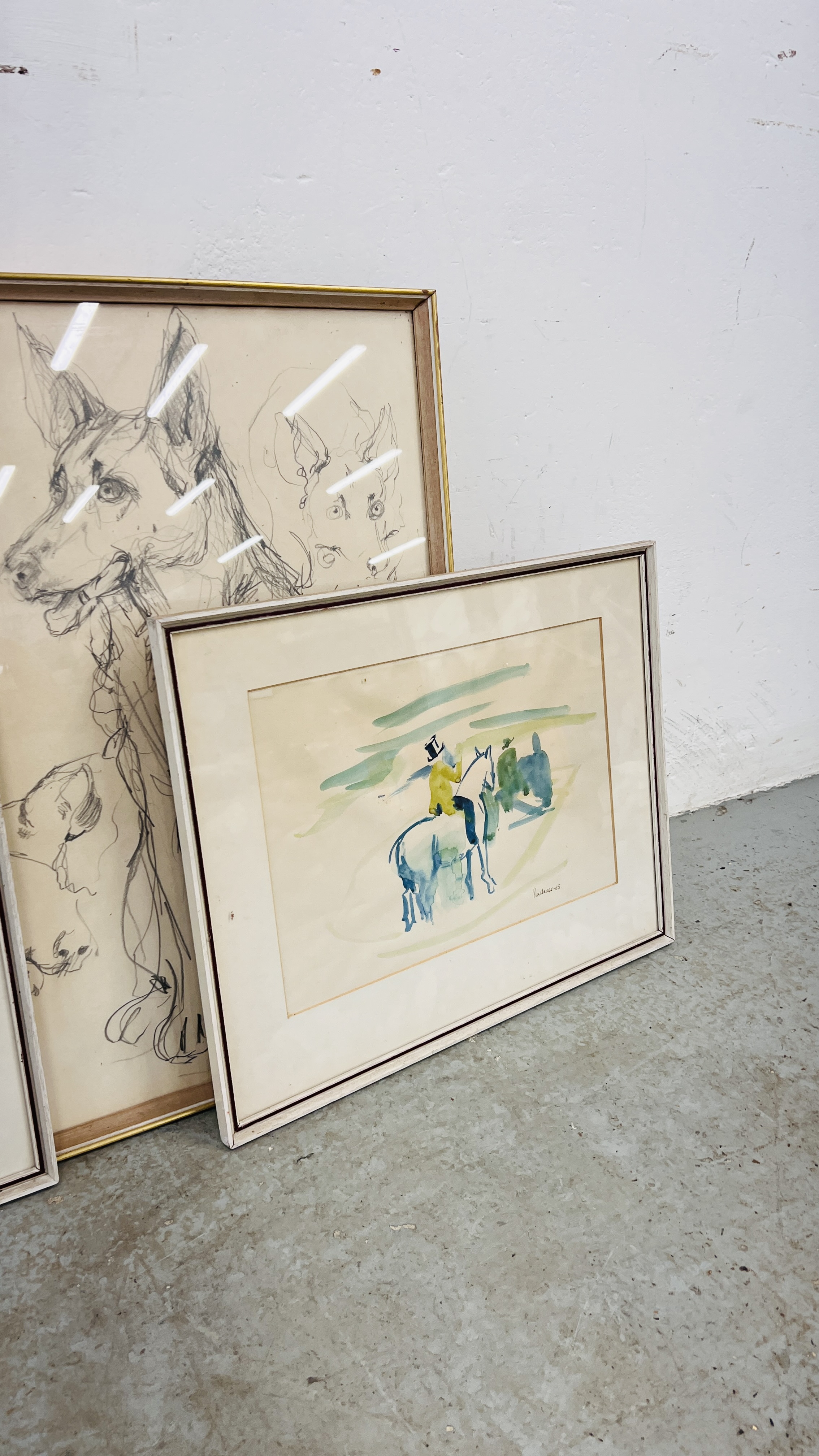 A COLLECTION OF 10 FRAMED ETCHINGS AND WATERCOLOUR BEARING SIGNATURE PURCHASE - Image 5 of 10