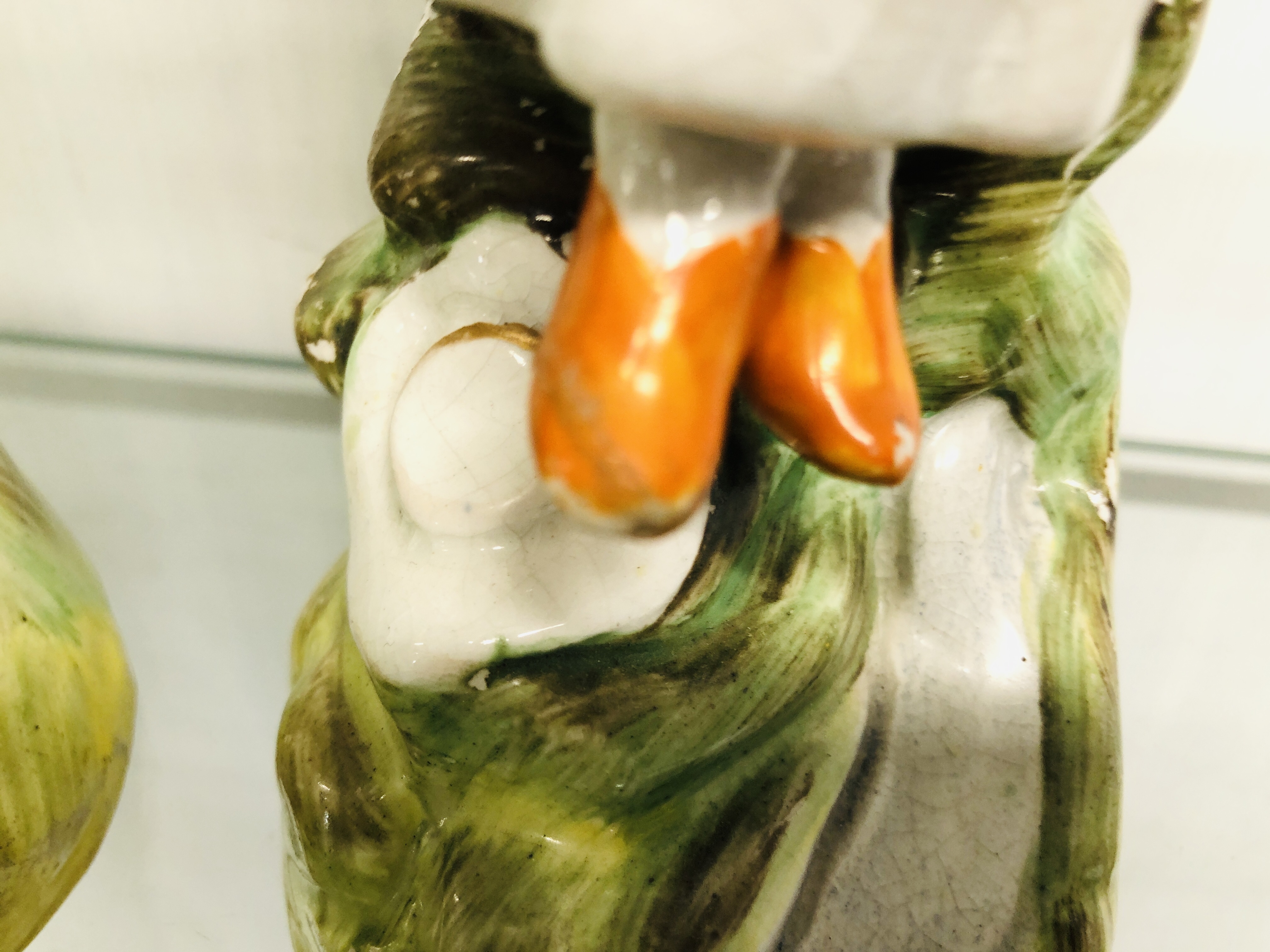 A PAIR OF STAFFORDSHIRE FIGURES A SEATED GIRL AND BOY (FOOT A/F HAIRLINE CRACK TO KNEE) EXTENSIVE - Image 14 of 14