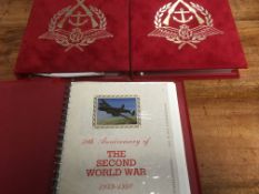 THREE ALBUMS OF WW2 BENHAM SILK COMMEMORATIVE COVERS (APPROX.