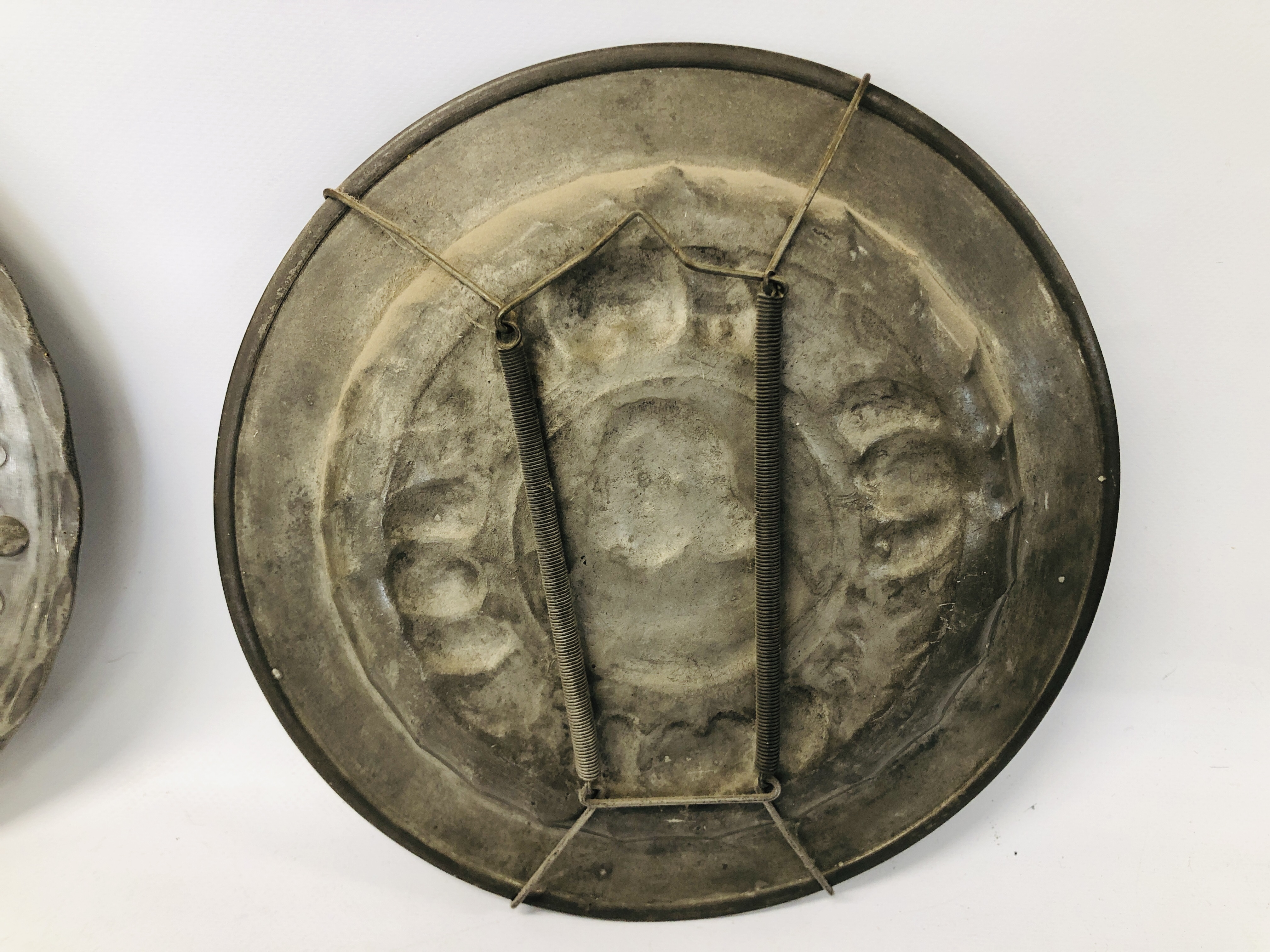 THREE PERIOD PEWTER PLATES/CHARGERS, - Image 7 of 10