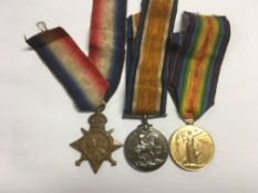 WW1 MEDALS: TRIO TO T4 - 044940 DVR W.H. CARTER R.S.C.