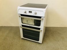 HOTPOINT ULTIMA ELECTRIC COOKER WITH INSTRUCTIONS - TRADE ONLY - SOLD AS SEEN.