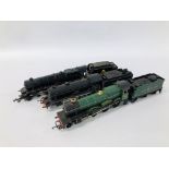 THREE "00" GAUGE LOCOMOTIVES AND TENDERS "ALBERT HALL", "PYTCHLEY",