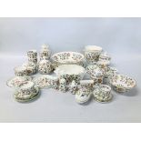 COLLECTION OF MINTON HADDON HALL CERAMICS TO INCLUDE TRINKET POTS, SALT AND PEPPER,