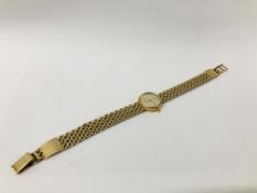 SOVEREIGN 9CT. GOLD CASED WRIST WATCH ON A 9CT.