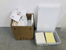 LARGE COLLECTION OF ARTIST'S BLANK CANVASES AND ASSORTED PAPER