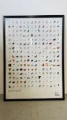 A LARGE VITRA DESIGN MUSEUM "THE CHAIRS COLLECTION" POSTER 1803 TO 2012