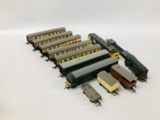 COLLECTION OF "00" GAUGE LOCOMOTIVES, CARRIAGES AND ROLLING STOCK TO INCLUDE DIESEL ENGINE,