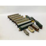 COLLECTION OF "00" GAUGE LOCOMOTIVES, CARRIAGES AND ROLLING STOCK TO INCLUDE DIESEL ENGINE,
