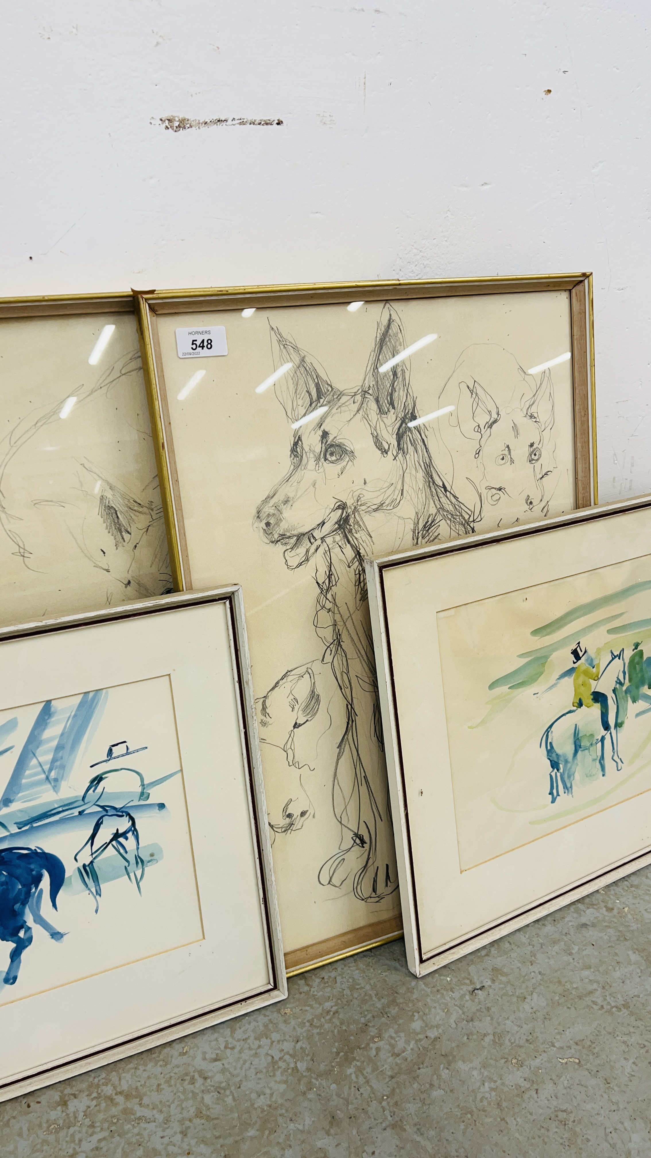 A COLLECTION OF 10 FRAMED ETCHINGS AND WATERCOLOUR BEARING SIGNATURE PURCHASE - Image 6 of 10