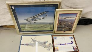 FRAMED AIRCRAFT PRINT CHARLES CHURCH SUPERMARINE SPITFIRE T MK IX PT462 BEARING TRIBUTE + A REDBULL