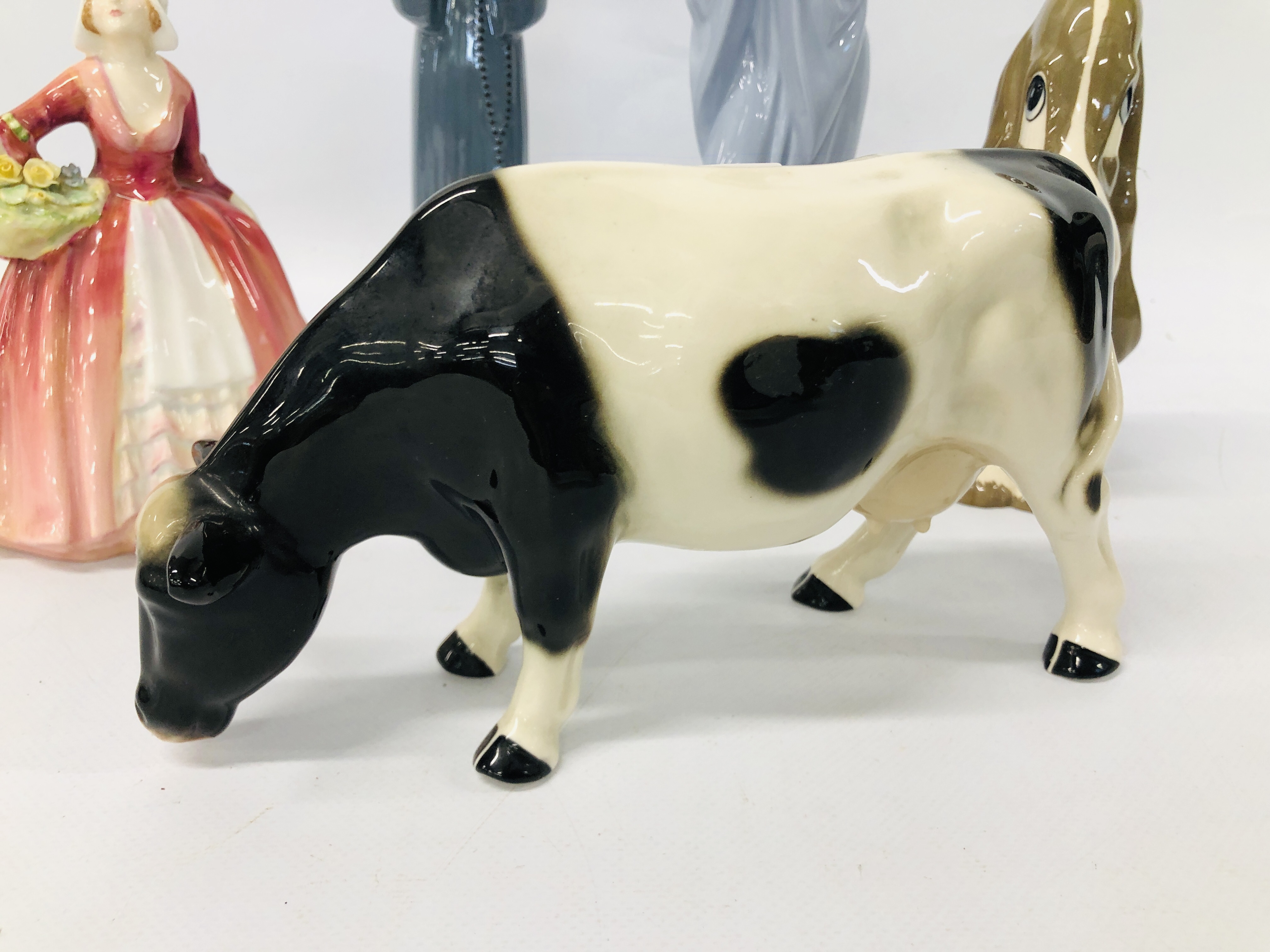 TWO LLADRO FIGURES, COW IN THE BESWICK STYLE, - Image 4 of 13