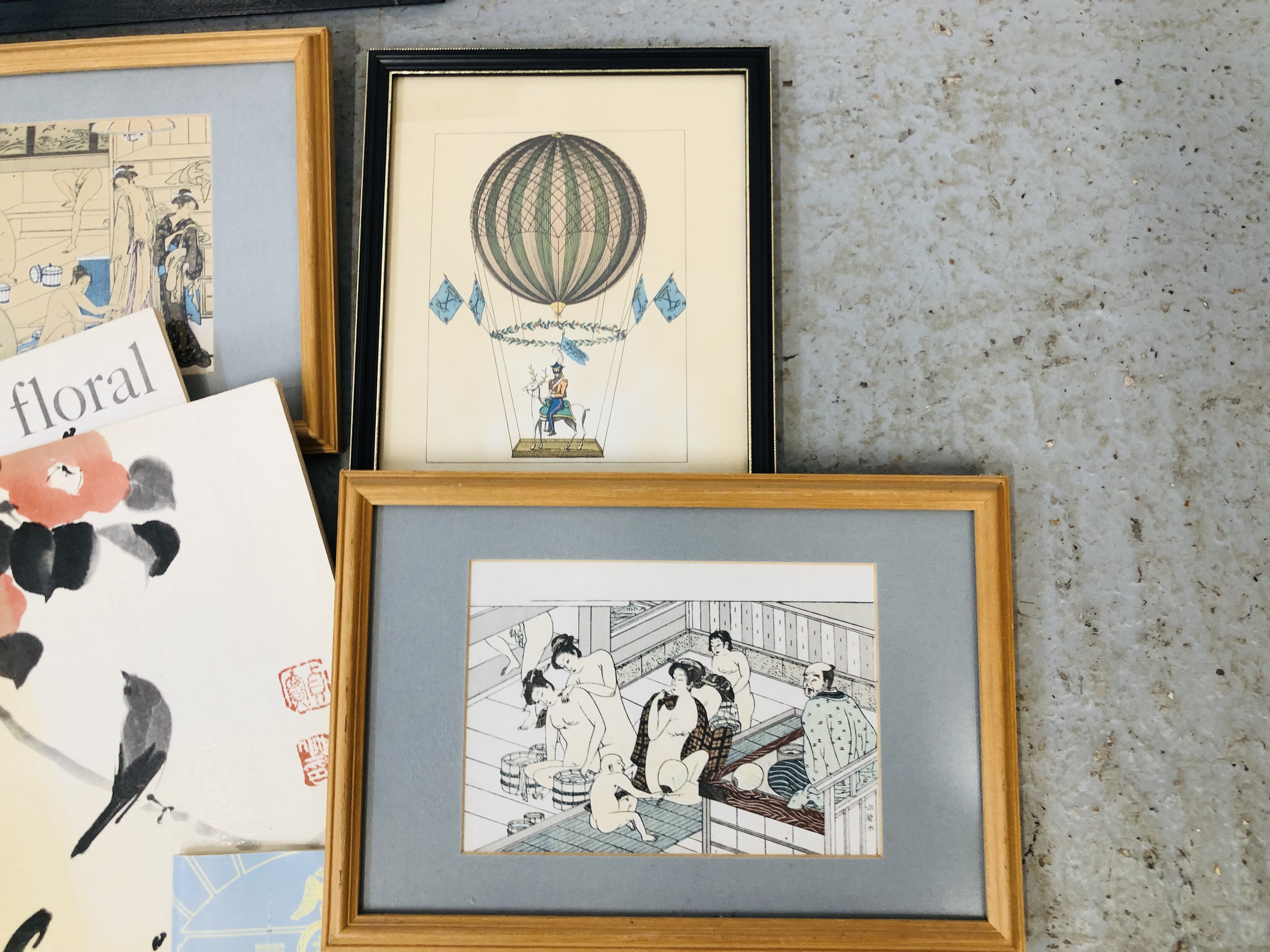 BOX OF ASSORTED ORIENTAL HAND COLOURED PRINTS AND ORIGINAL ARTWORKS ALONG WITH VARIOUS "TATE" - Image 4 of 9