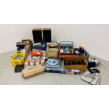 QUANTITY SUNDRY HOUSE CLEARANCE ITEMS TO INCLUDE PORTABLE MUSIC PLAYERS, FRAMED PRINTS, HEADPHONES,