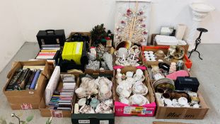 7 BOXES OF ASSORTED HOUSEHOLD SUNDRIES TO INCLUDE VARIOUS TEA AND DINNER WARE,