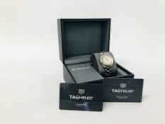 LADIES' TAG HEUER DIAMOND AQUARACER BRACELET WATCH S/N WUE 4830 WDB131B AND PRESENTATION BOX