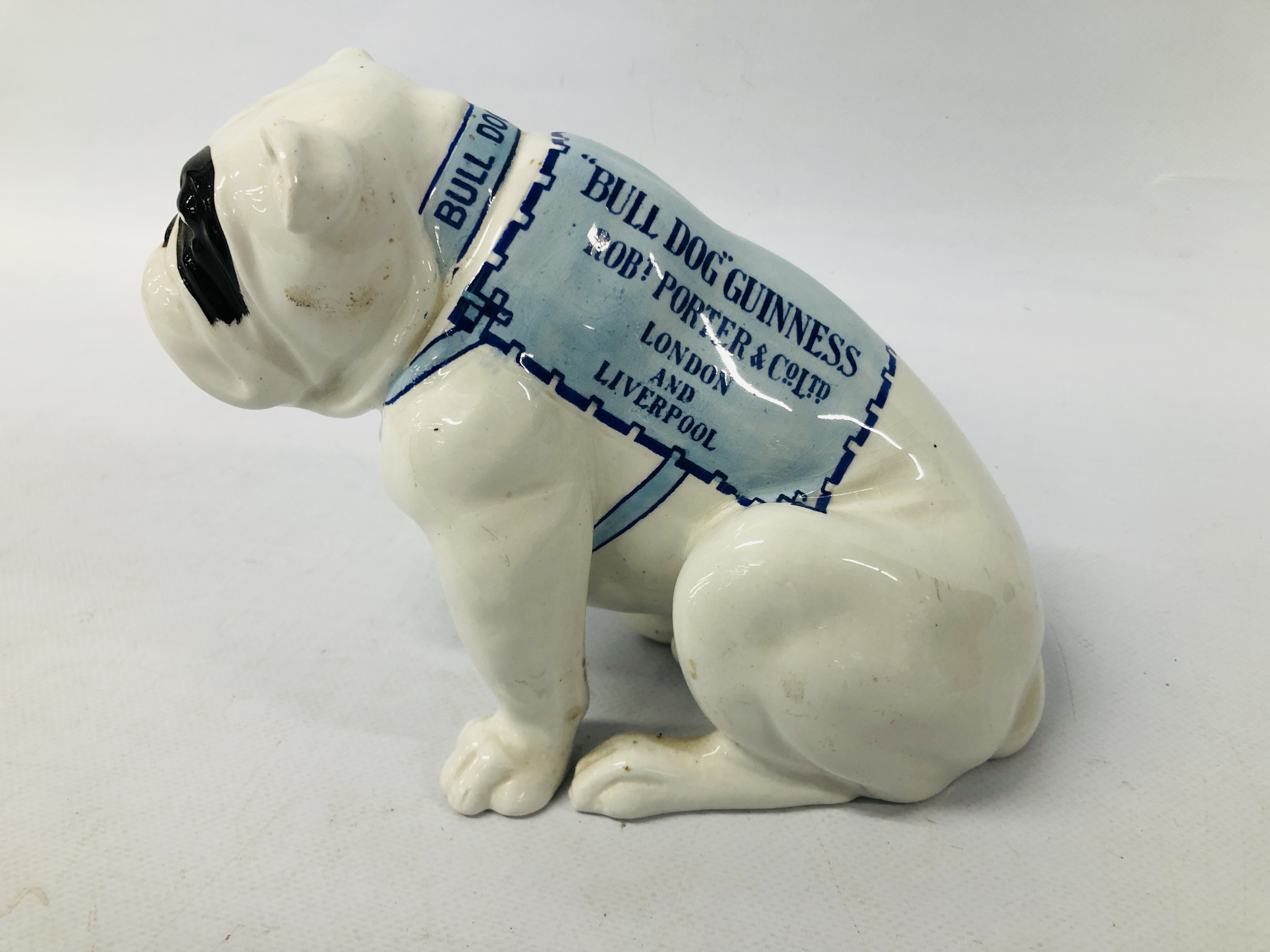 A ROYAL DOULTON ADVERTISING MODEL OF A BULLDOG "PILSENER" AND GUINNESS H 14.5CM. - Image 4 of 9