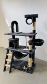 A THREE TIER CAT PLAY STATION W 100CM, D 42CM, H 142CM.