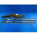 2 X WHITE KNUCKLE CX SERIES 6M CARP POLES - MARGIN WHIP