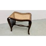 1930's BERGERE WORK WALNUT FINISH DRESSING STOOL.