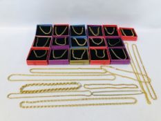 BOX OF VINTAGE GOLD TONE NECKLACES