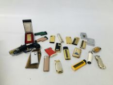 COLLECTION OF ASSORTED LIGHTERS TO INCLUDE COLIBRI, ZIPPO, RONSON, ETC. (APPROX.