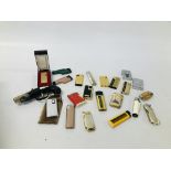 COLLECTION OF ASSORTED LIGHTERS TO INCLUDE COLIBRI, ZIPPO, RONSON, ETC. (APPROX.