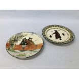 2 X ROYAL DOULTON "WELSH" PICTURE PLATES